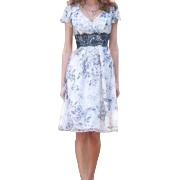 Sundance Catalog Y2K Silk & Lace Floral Dress Fairy WhimsiGoth Romantic | 4 EUC - Picture 1 of 16